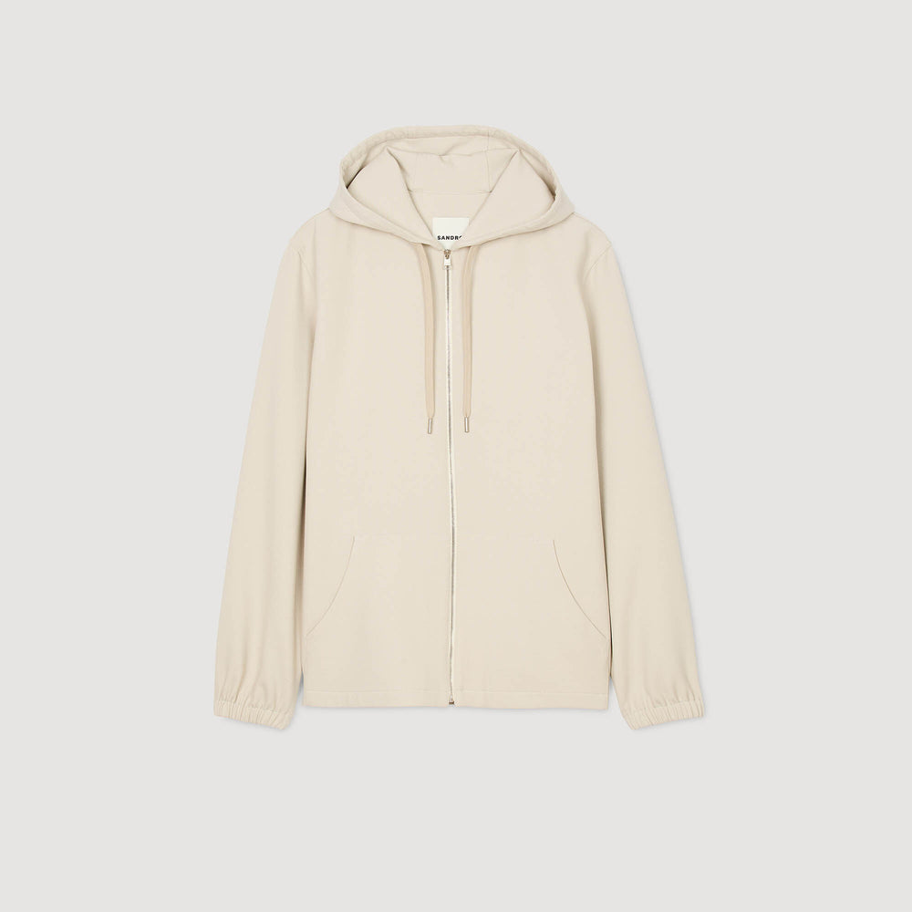Hooded shirt jacket Putty Sandro Men