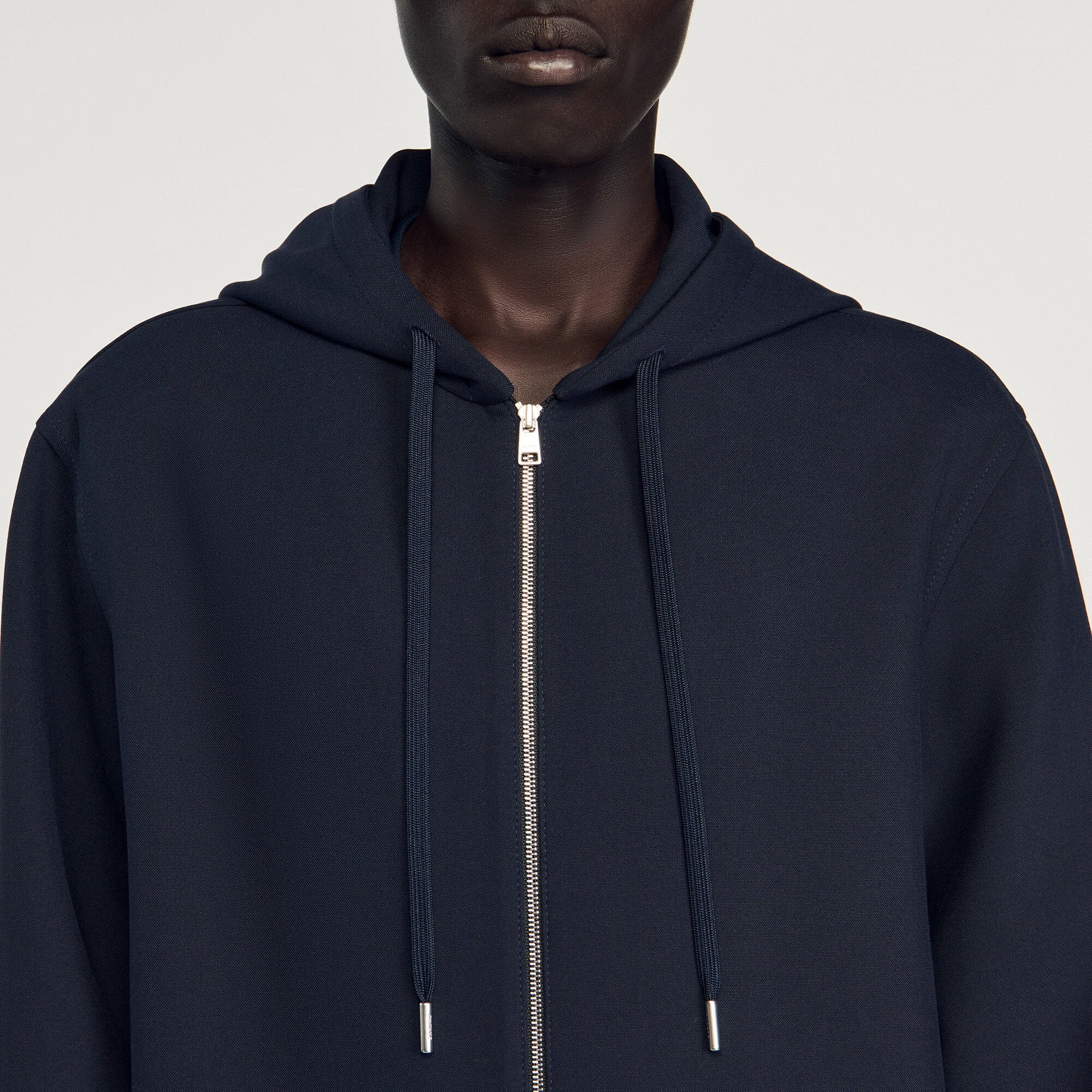 Hooded shirt Navy Blue Sandro Men