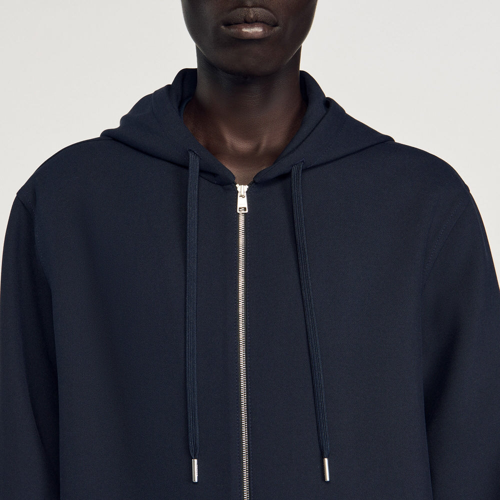 Hooded shirt Navy Blue Sandro Men