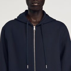 Hooded shirt Navy Blue Sandro Men