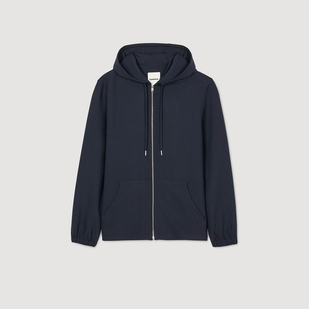 Hooded shirt Navy Blue Sandro Men