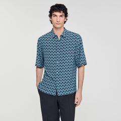 Rope print shirt Navy Blue Sandro Men