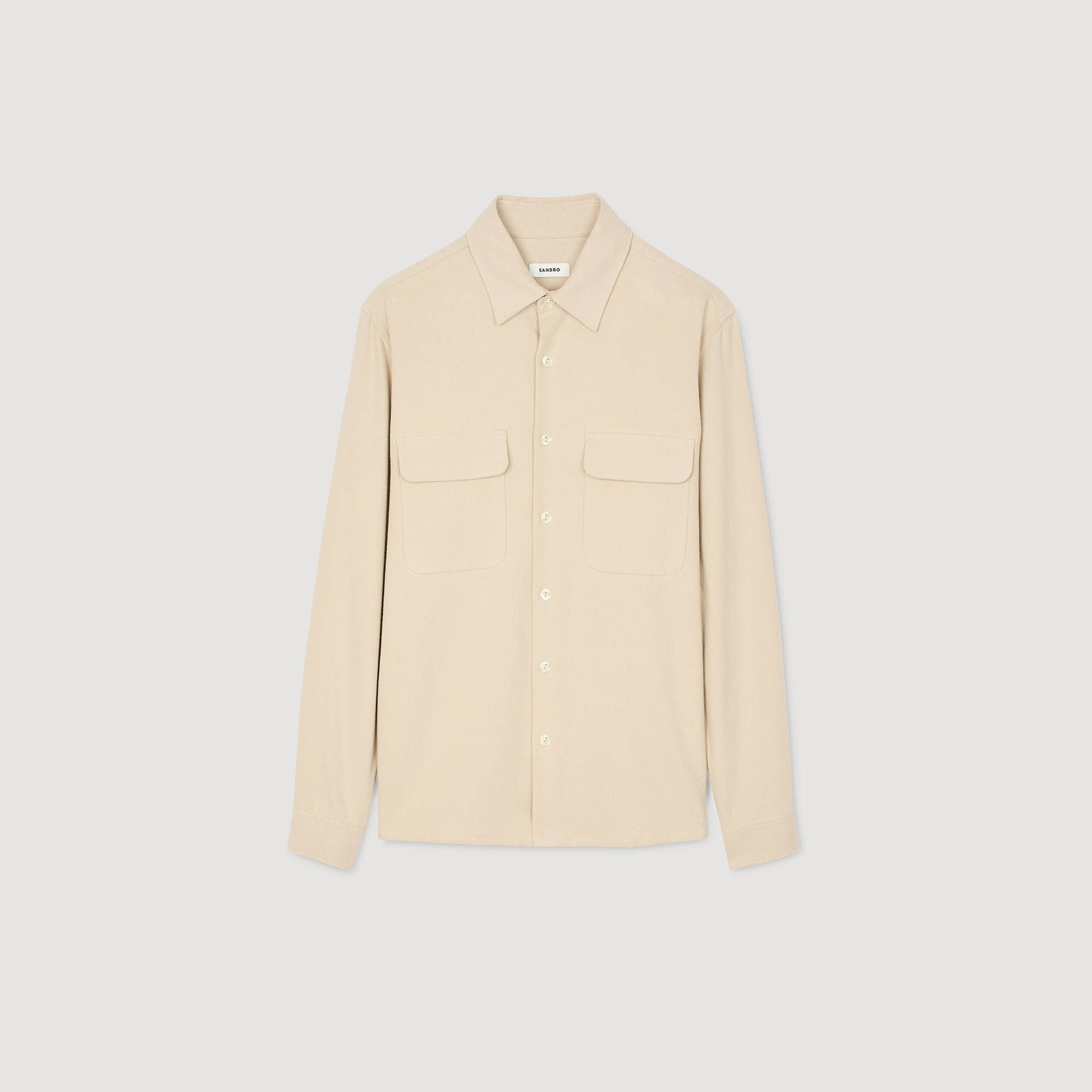 Flannel shirt Beige Sandro Men