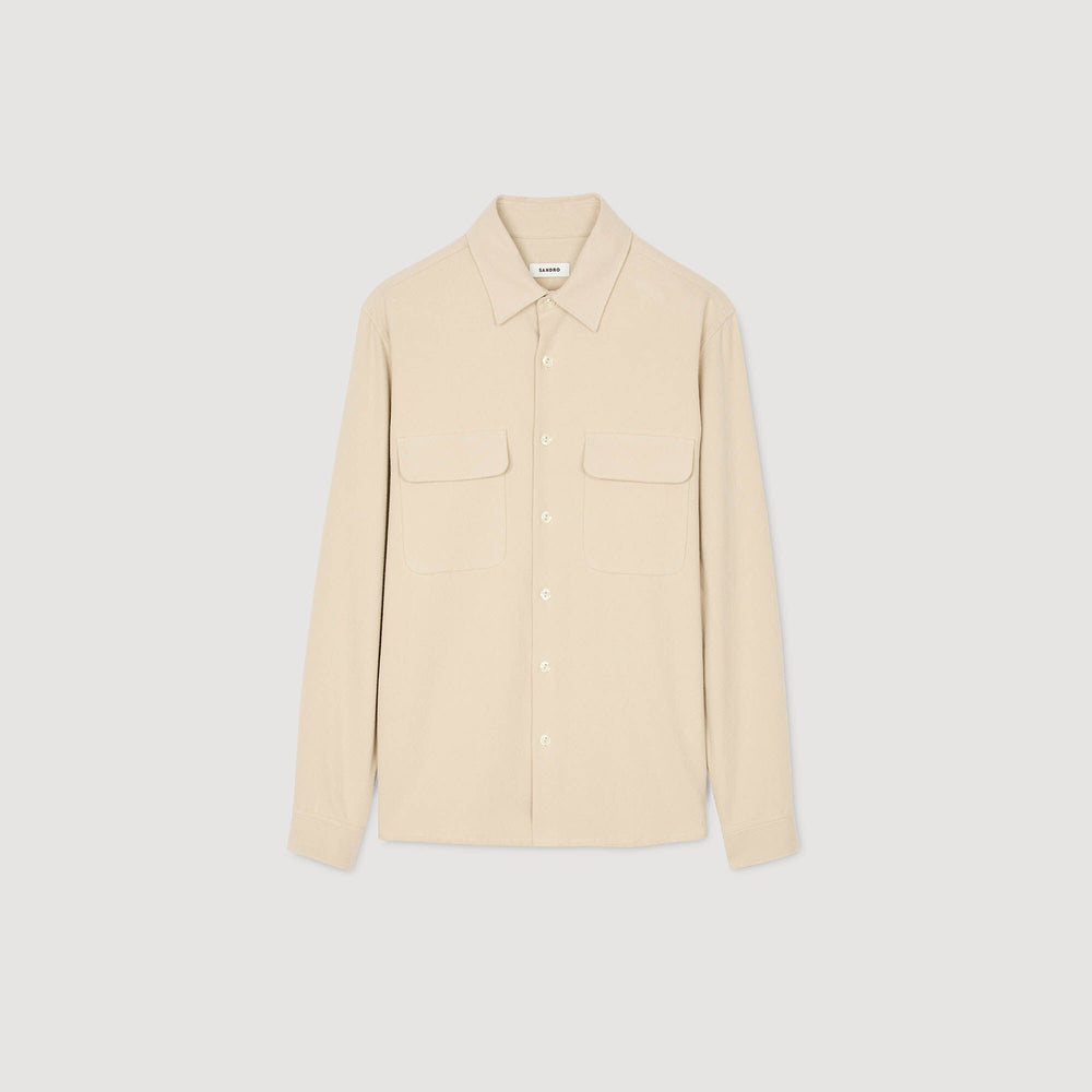 Flannel shirt Beige Sandro Men