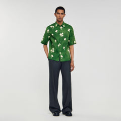 Floral motif shirt Lime Sandro Men