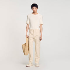 Cotton jeans Ecru Sandro Men