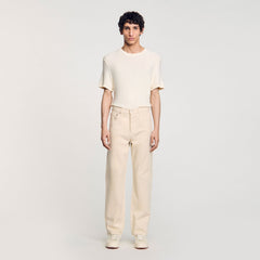 Cotton jeans Ecru Sandro Men