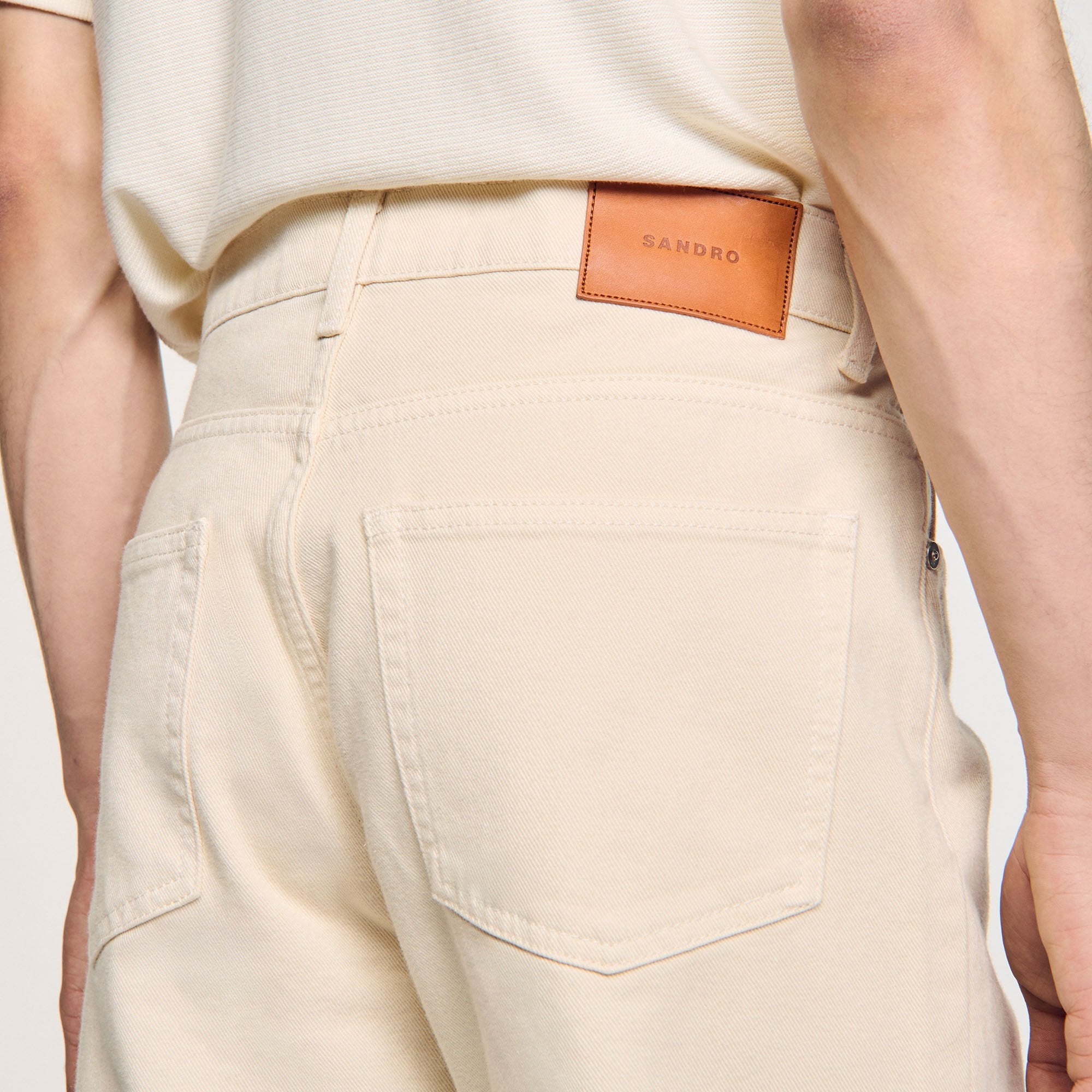 Cotton jeans Ecru Sandro Men