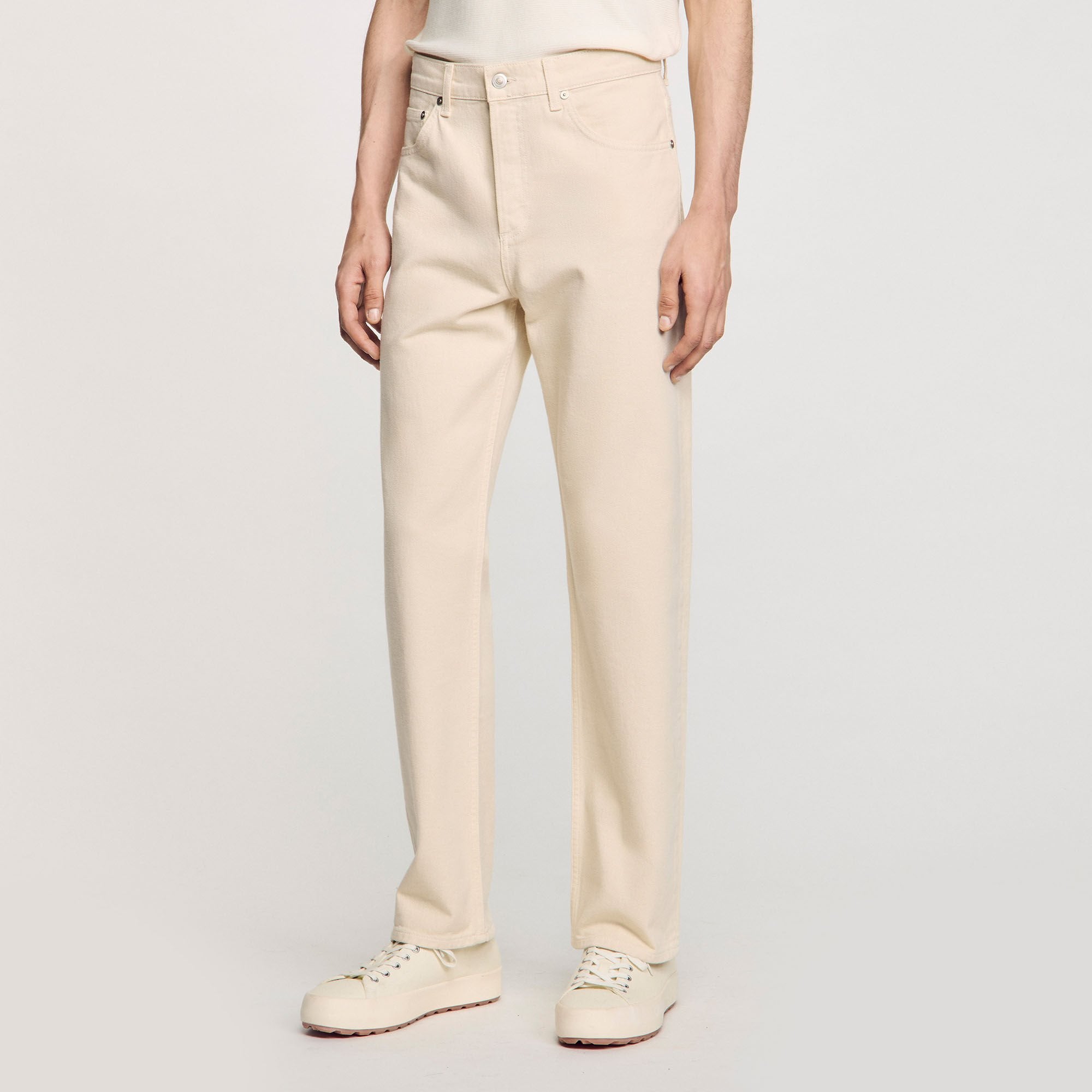 Cotton jeans Ecru Sandro Men