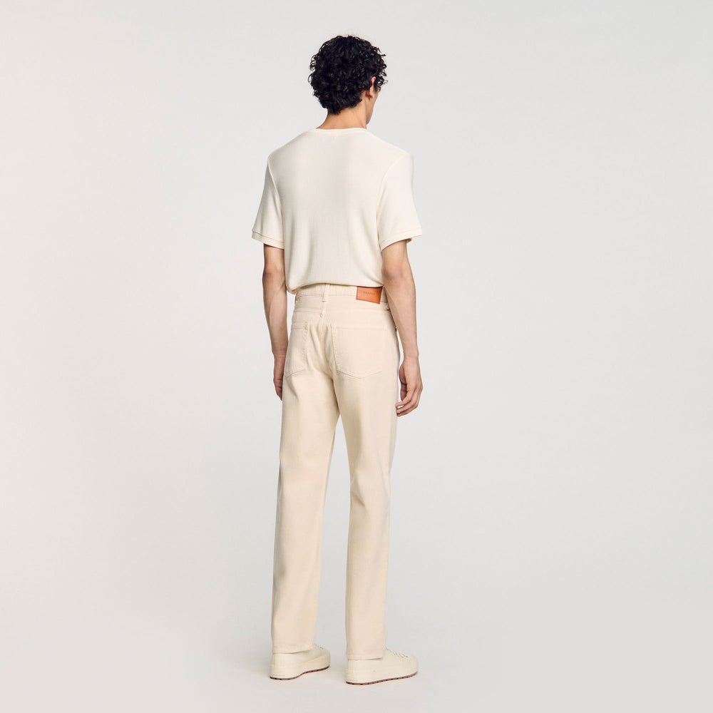 Cotton jeans Ecru Sandro Men