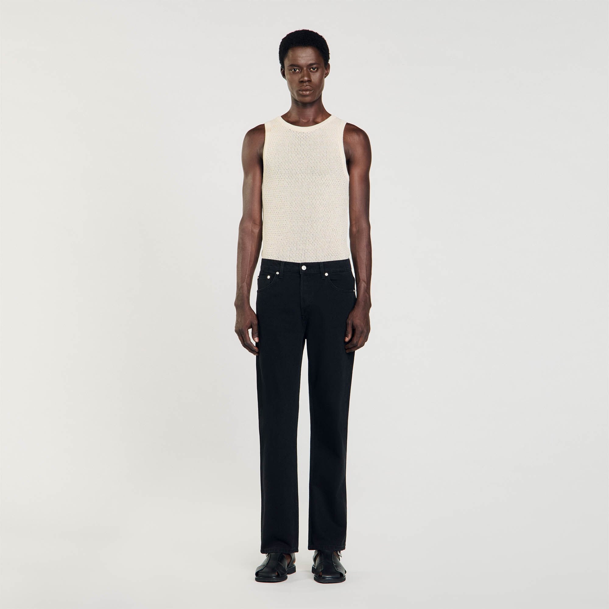 Regular jeans Black Sandro Men