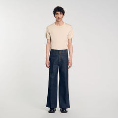 Wide-leg jeans Raw-Denim Sandro Men