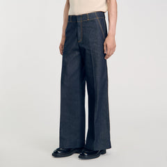 Wide-leg jeans Raw-Denim Sandro Men
