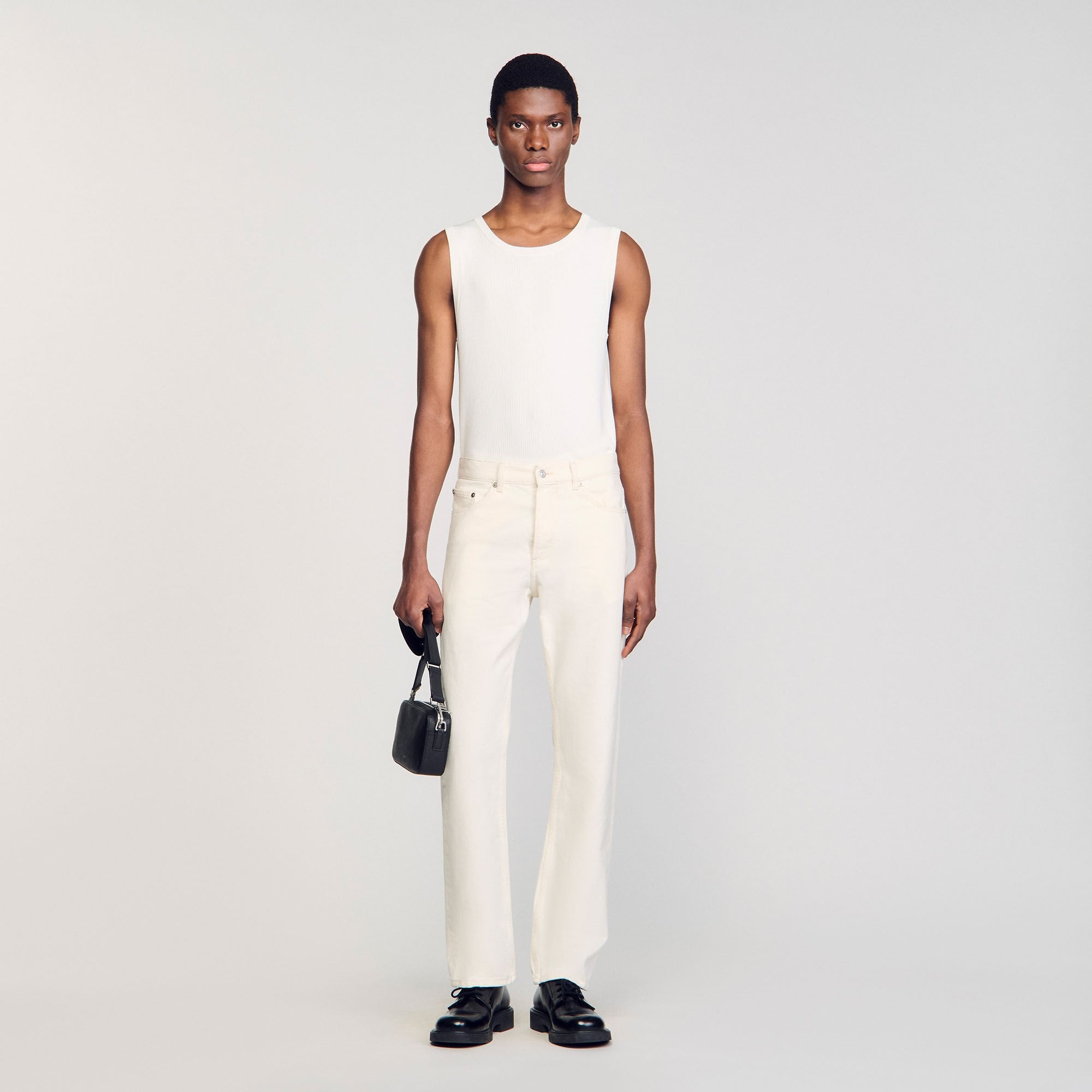 Regular jeans Ivory. Sandro Men