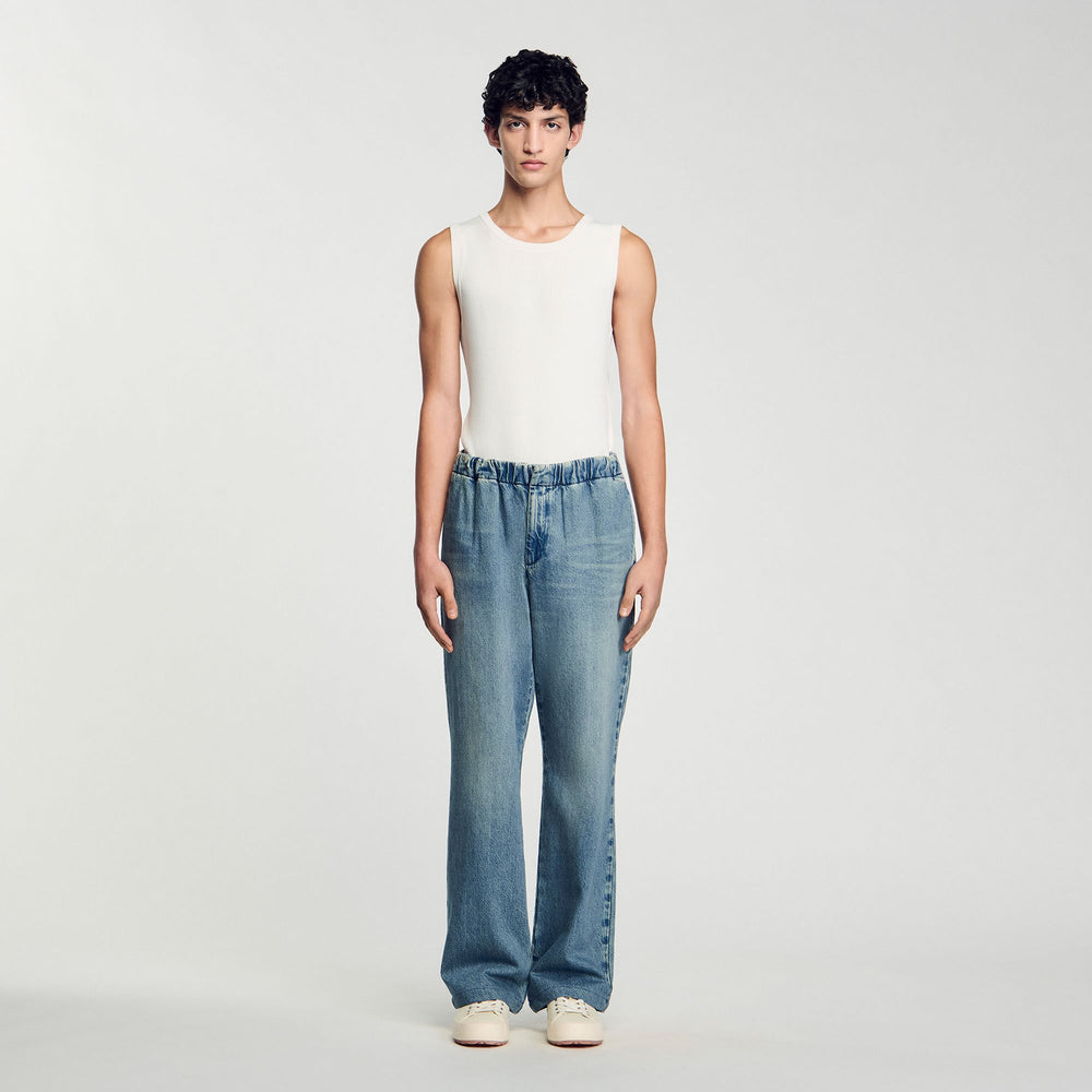 Wide-leg jeans Blue Vintage - Denim Sandro Men