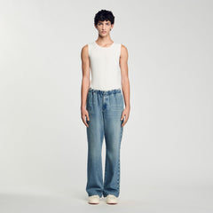 Wide-leg jeans Blue Vintage - Denim Sandro Men