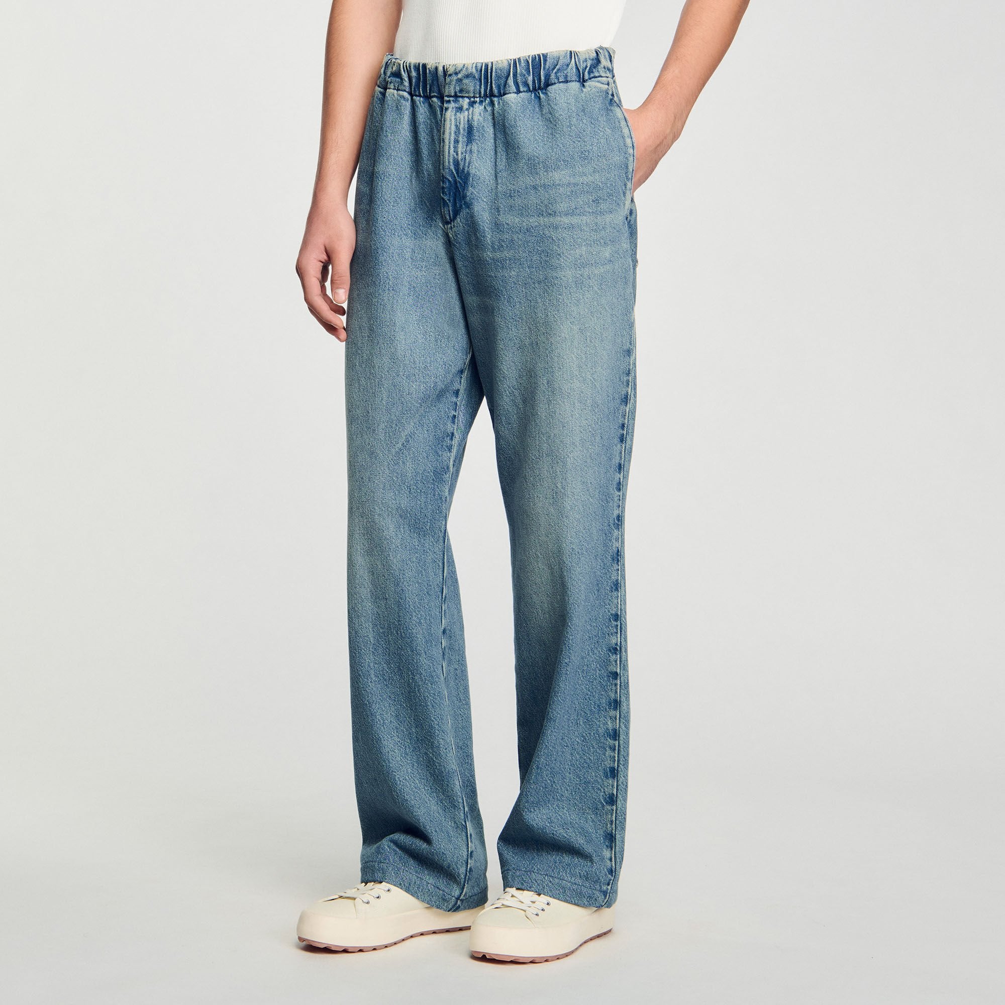 Wide-leg jeans Blue Vintage - Denim Sandro Men