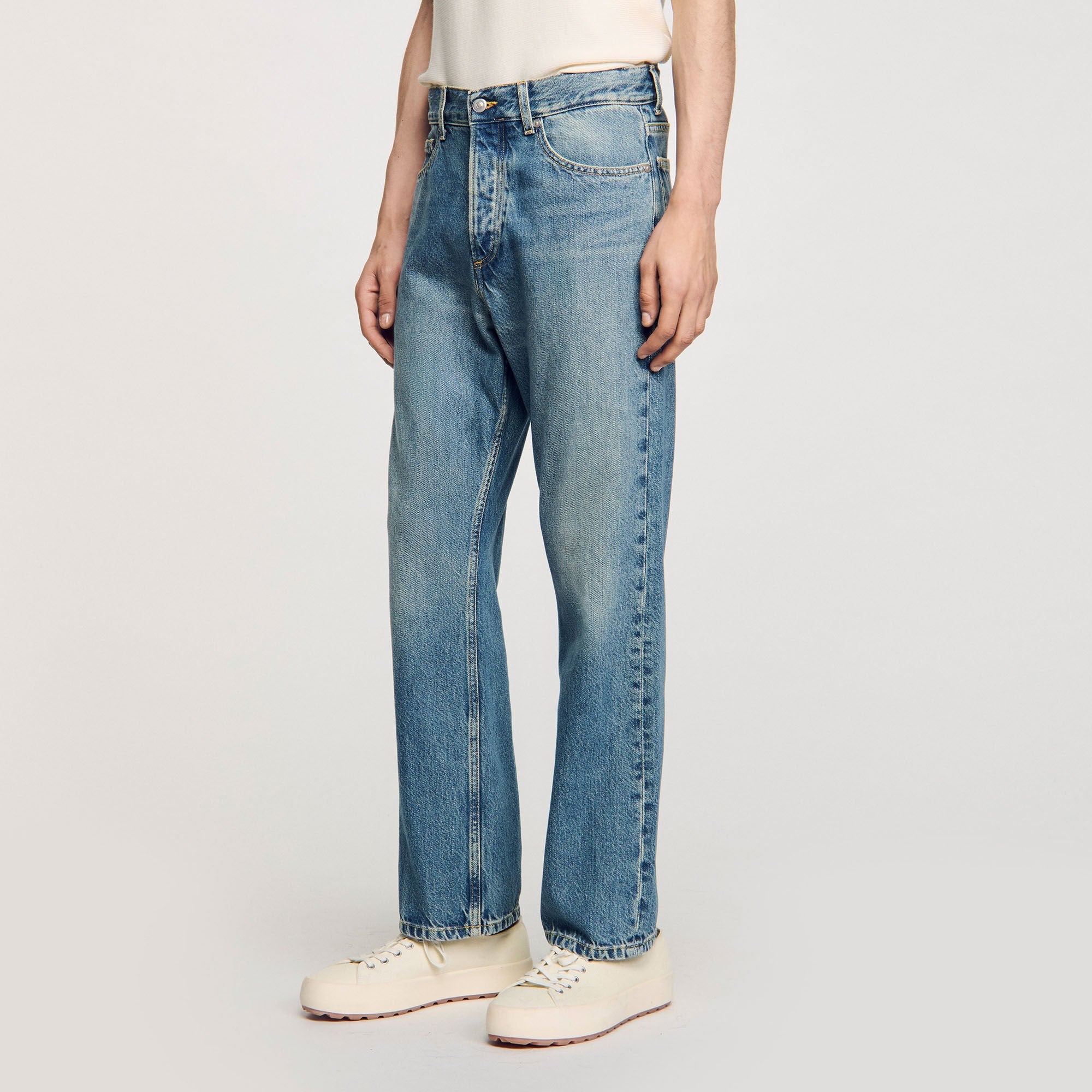 Loose-fit jeans Blue Vintage - Denim Sandro Men