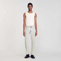 Regular faded jeans Blue Vintage - Denim Sandro Men
