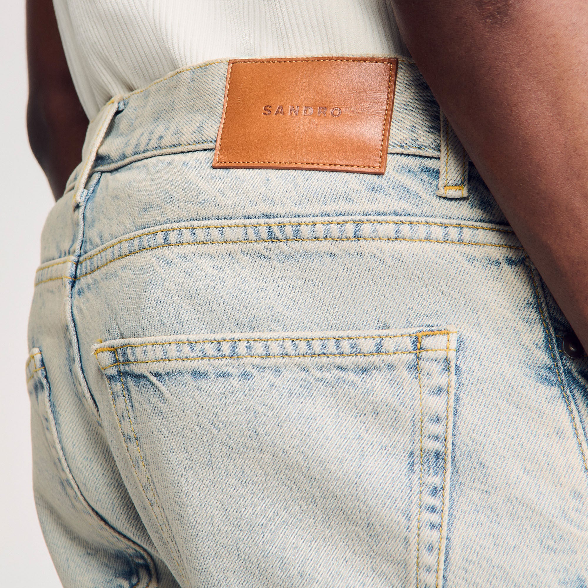 Regular faded jeans Blue Vintage - Denim Sandro Men