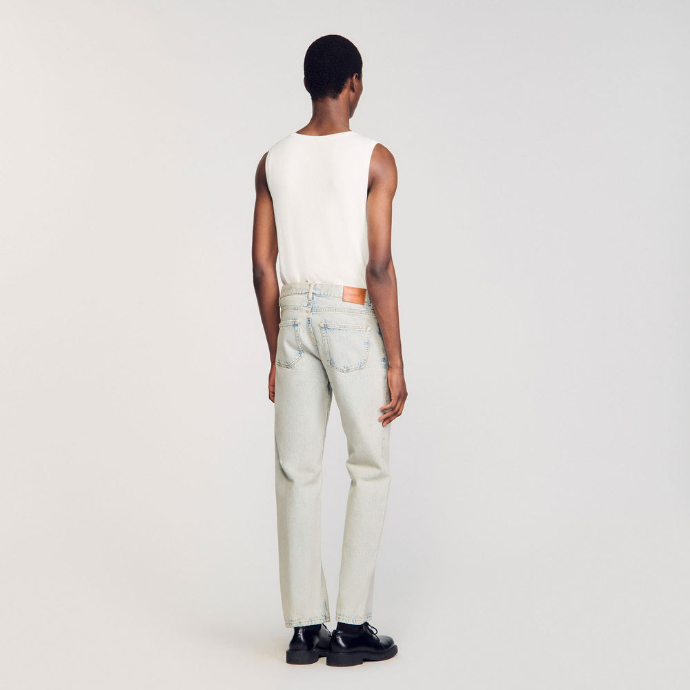 Regular faded jeans Blue Vintage - Denim Sandro Men