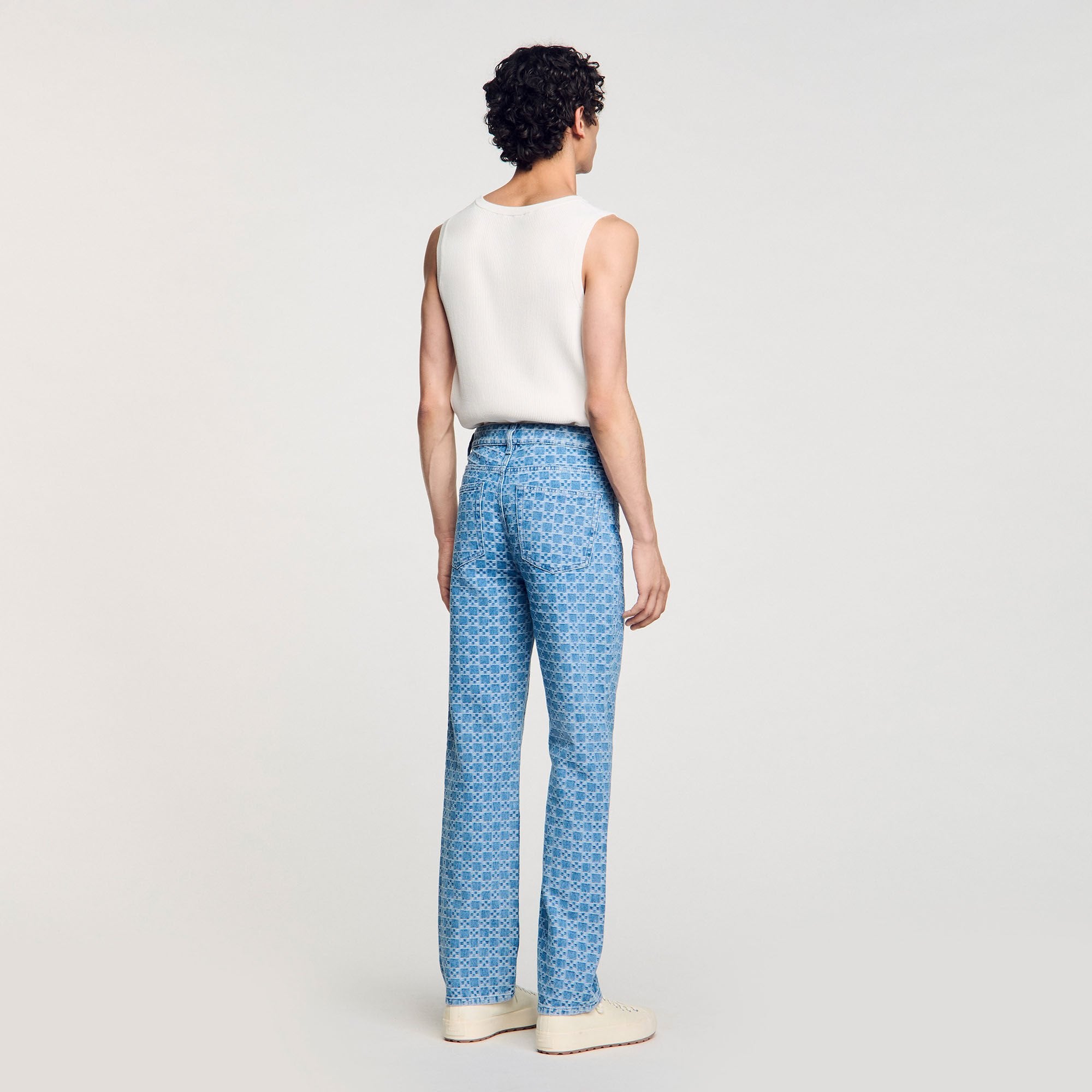 Regular-fit Square Cross jeans Blue Vintage - Denim Sandro Men