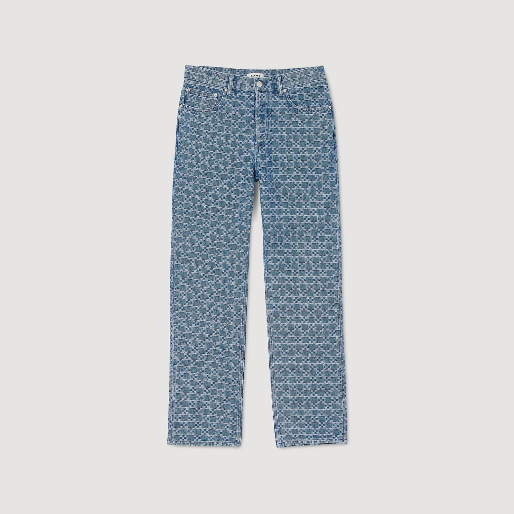 Regular-fit Square Cross jeans Blue Vintage - Denim Sandro Men