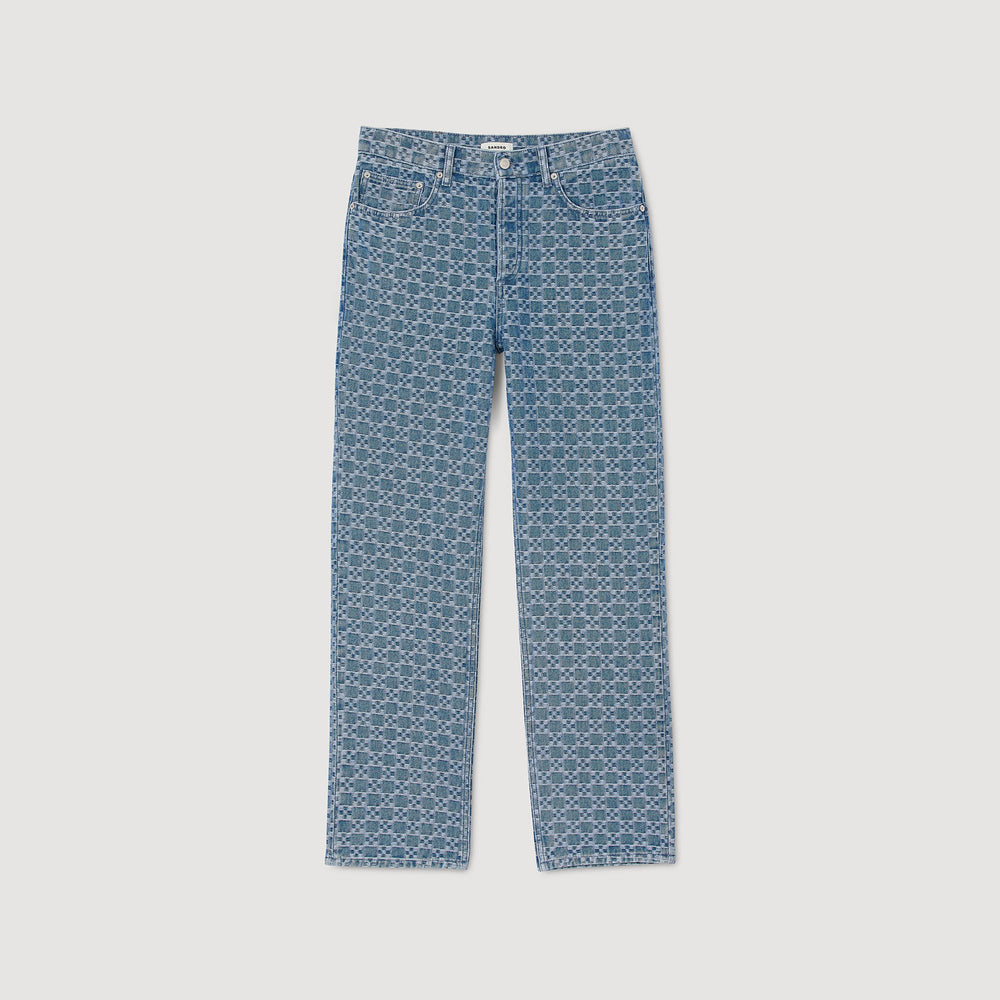 Regular-fit Square Cross jeans Blue Vintage - Denim Sandro Men