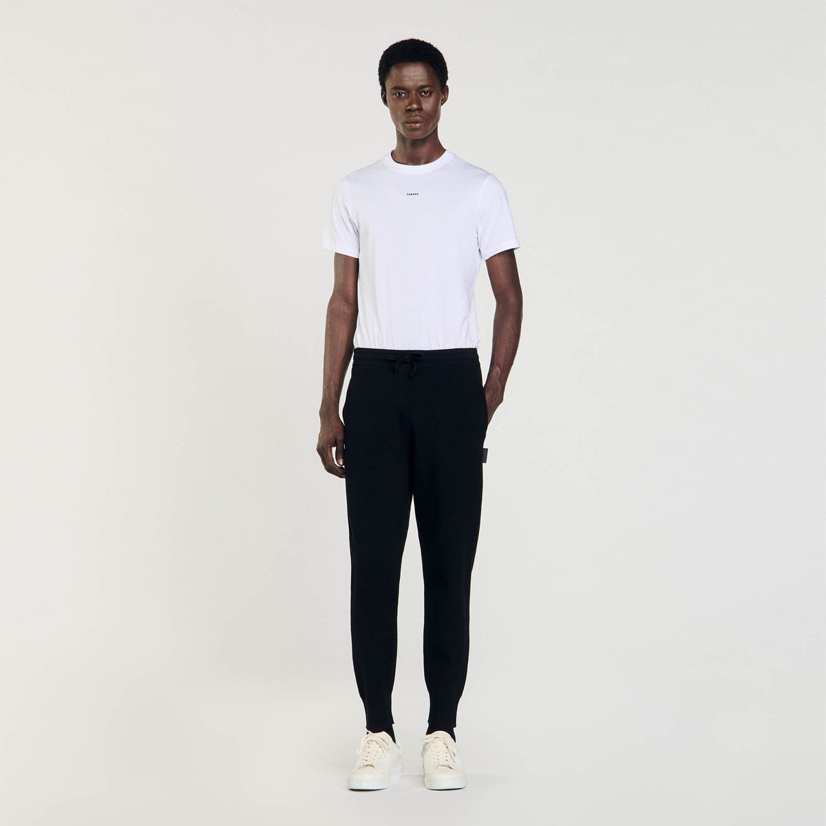 Knit jogging bottoms Black Sandro Men