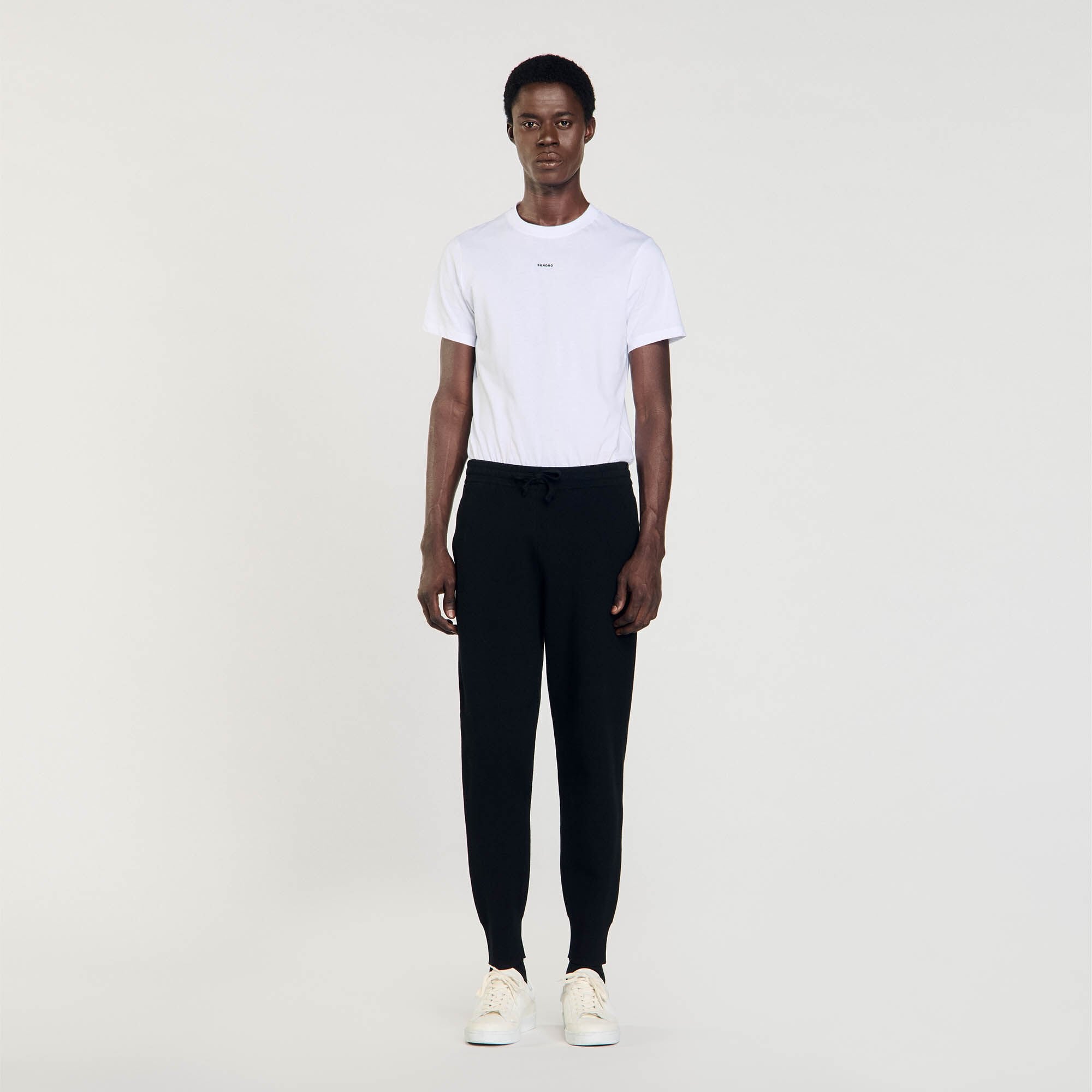 Knit jogging bottoms Black Sandro Men