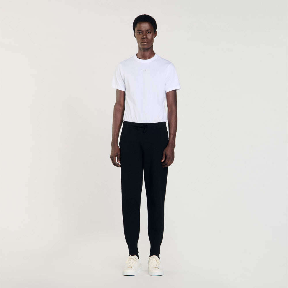 Knit jogging bottoms Black Sandro Men