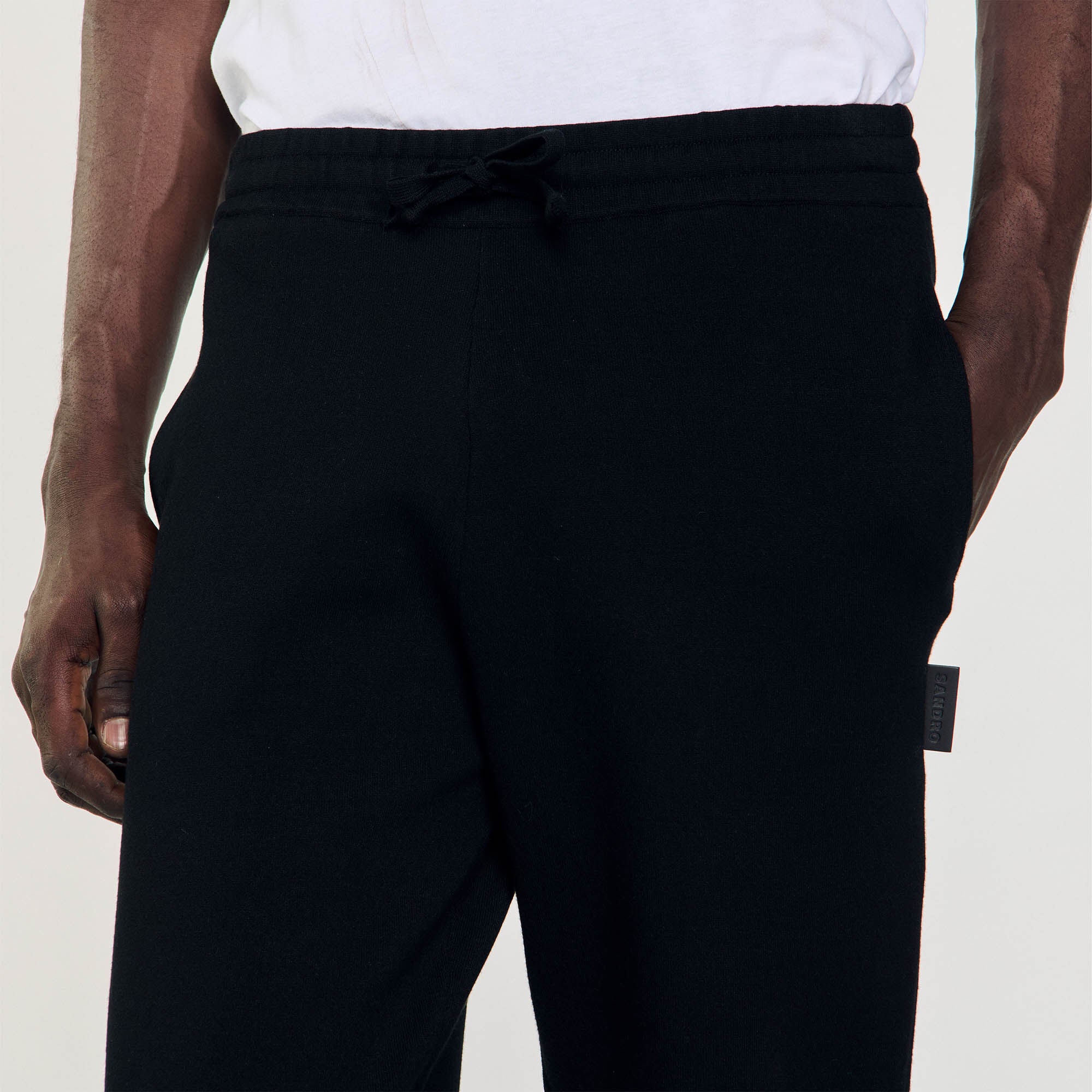 Knit jogging bottoms Black Sandro Men