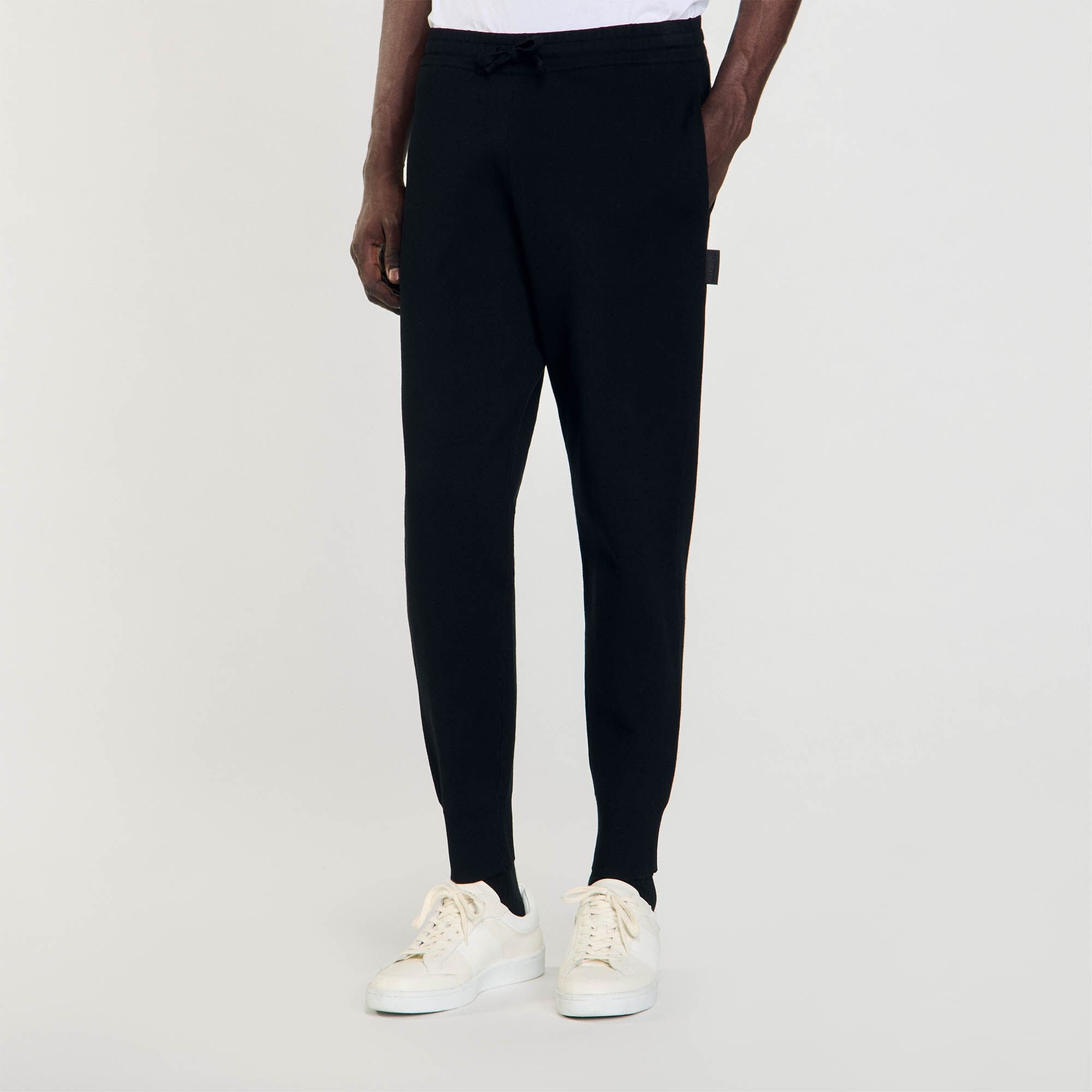 Knit jogging bottoms Black Sandro Men