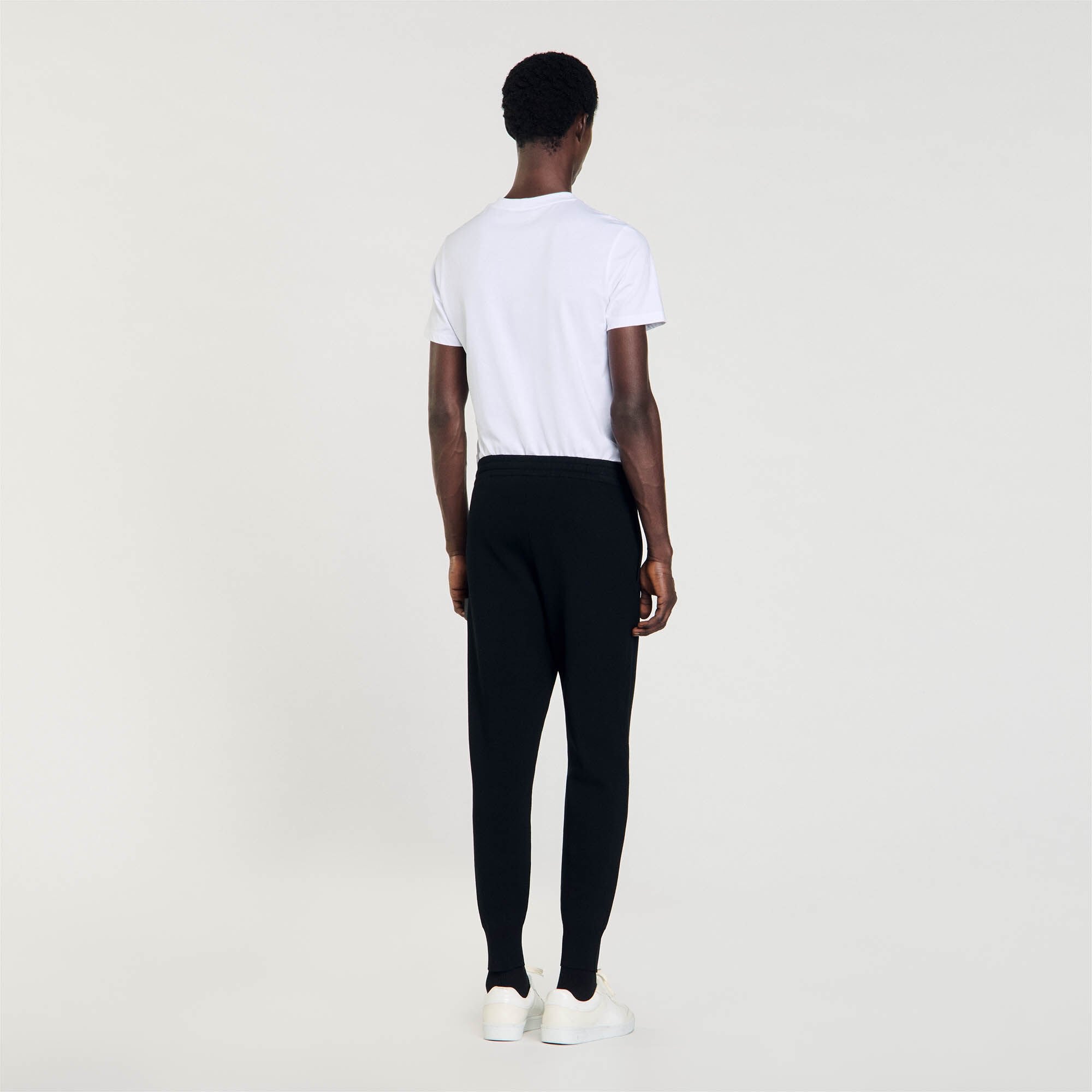 Knit jogging bottoms Black Sandro Men