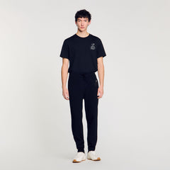 Joggers with snake detail Black Sandro Men