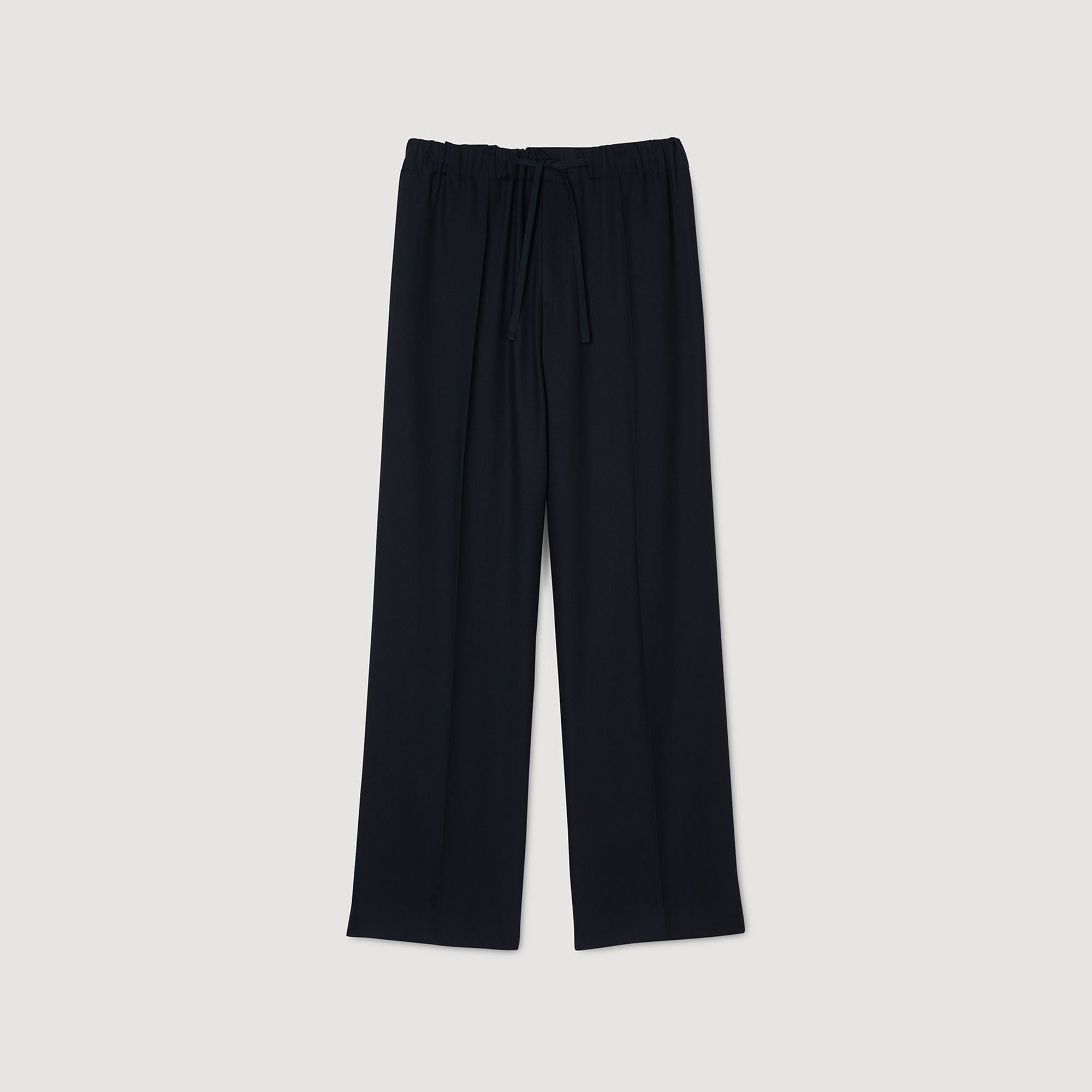 Elasticated wide-leg trousers Midnight Blue Sandro Men