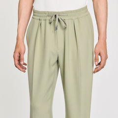 Elasticated straight-leg trousers Light Kaki. Sandro Men