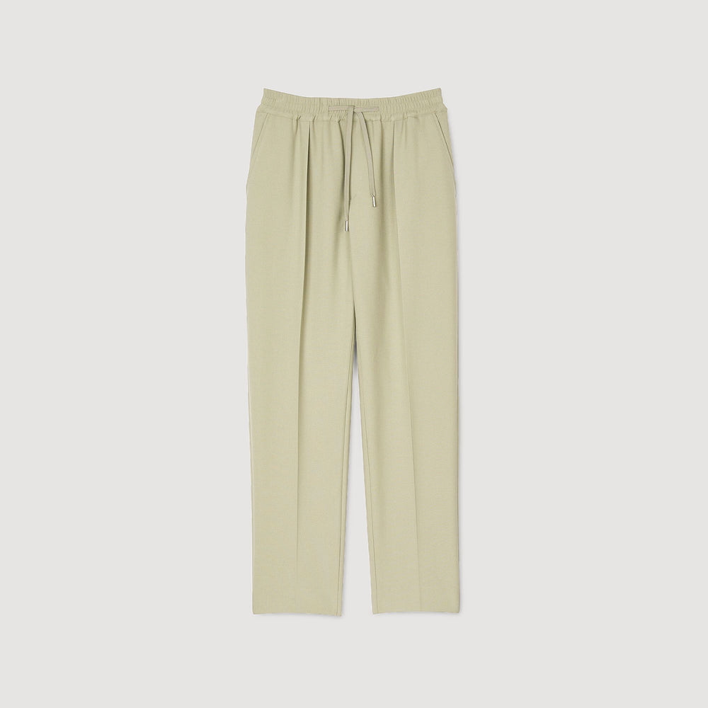 Elasticated straight-leg trousers Light Kaki. Sandro Men