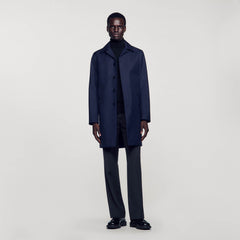 Waterproof raincoat Navy Blue Sandro Men