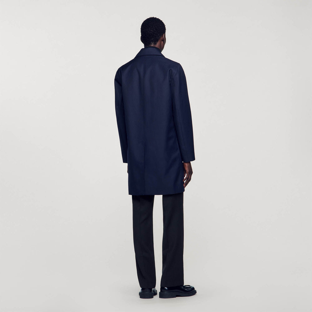 Waterproof raincoat Navy Blue Sandro Men