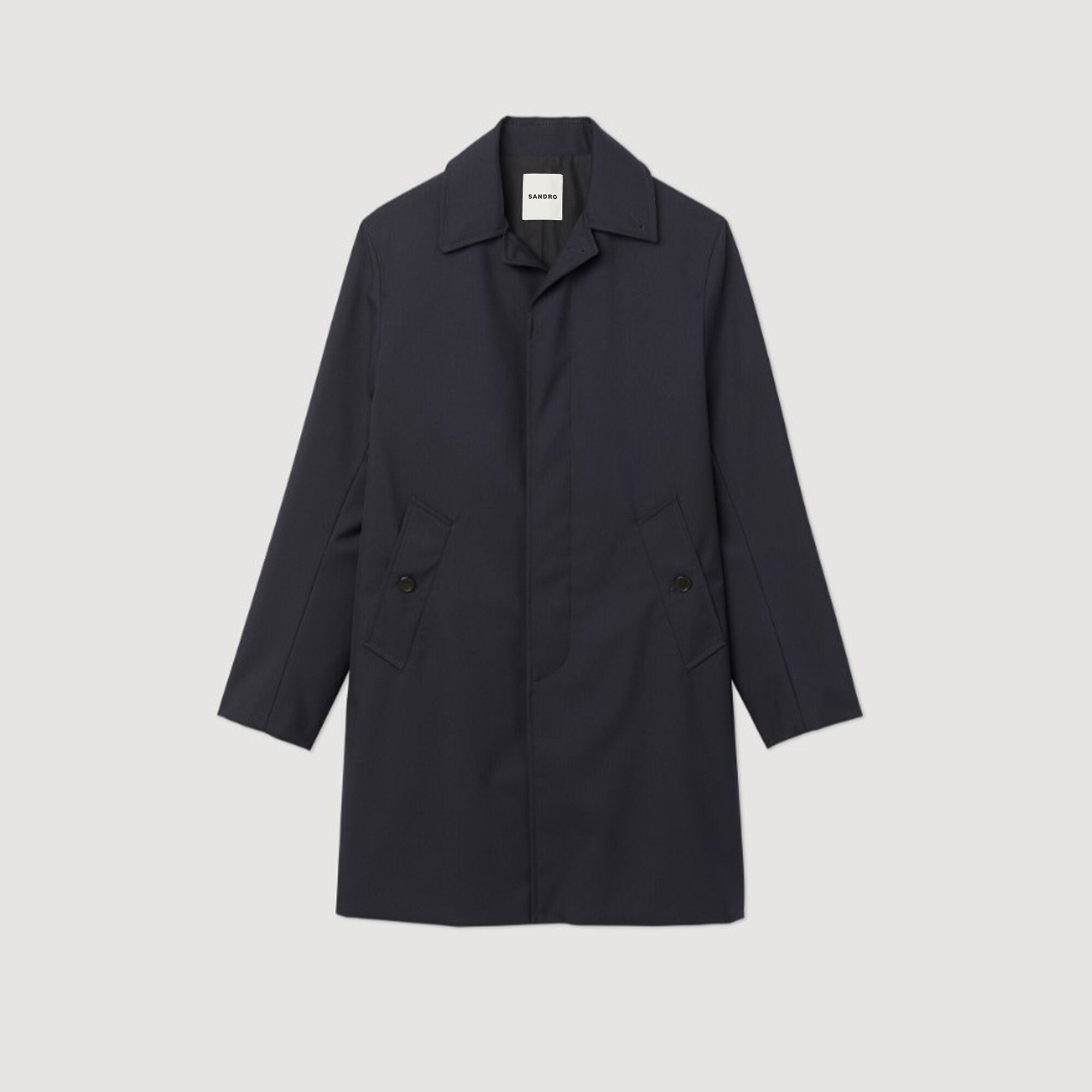 Waterproof raincoat Navy Blue Sandro Men