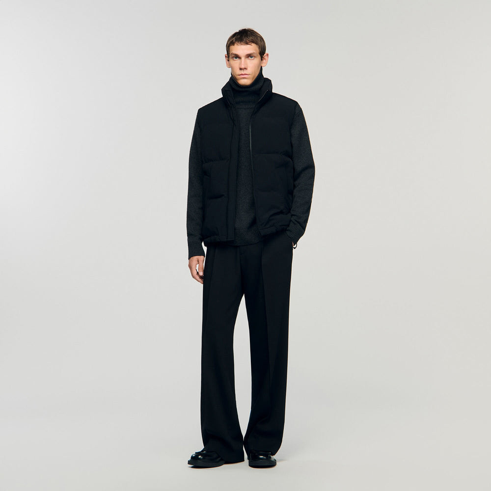 Sleeveless technical puffer Black Sandro Men