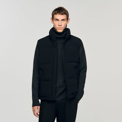 Sleeveless technical puffer Black Sandro Men