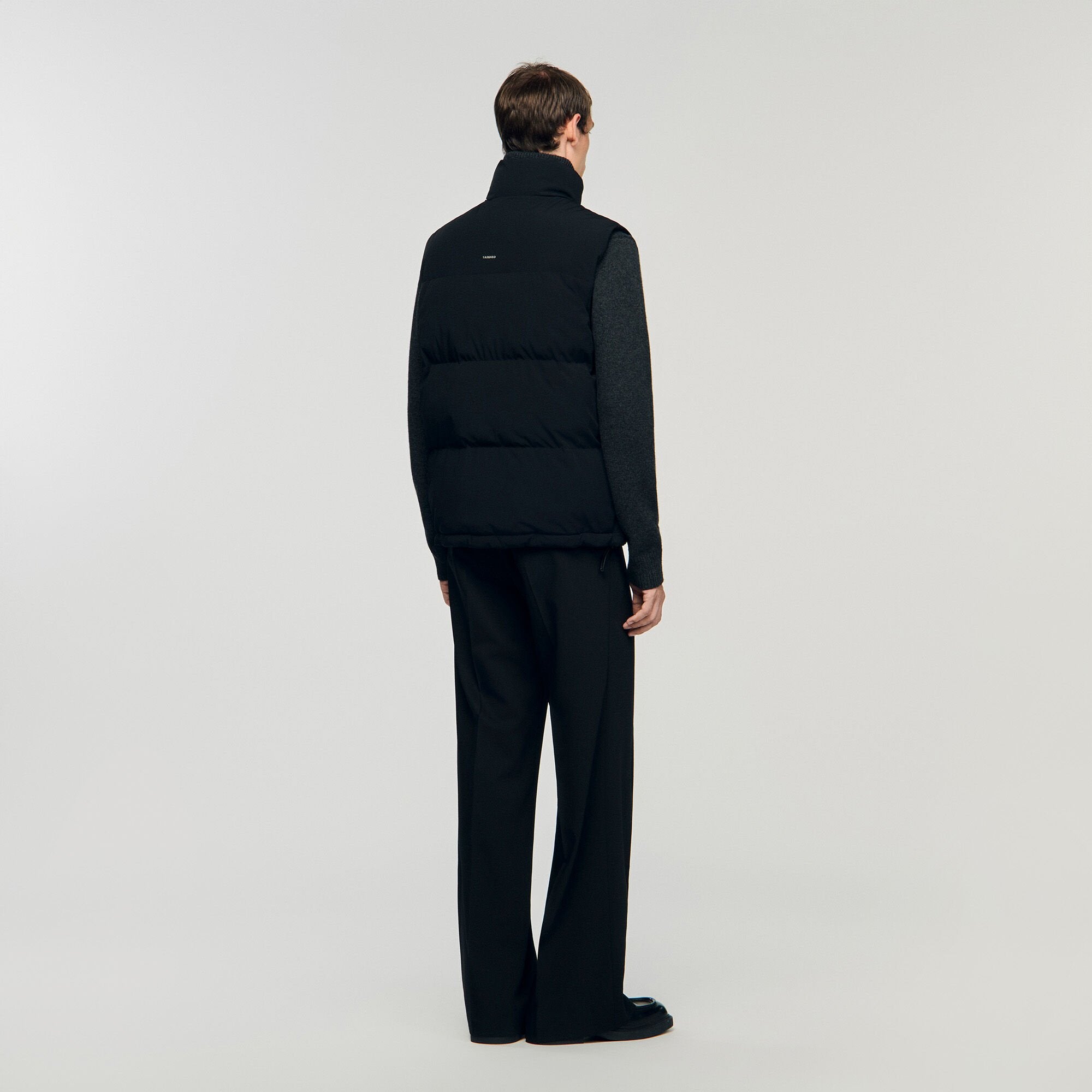 Sleeveless technical puffer Black Sandro Men