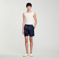 Square Cross swim shorts Midnight Blue Sandro Men