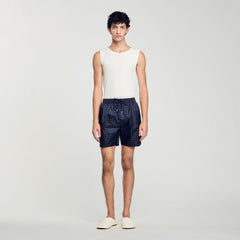 Square Cross swim shorts Midnight Blue Sandro Men