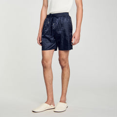 Square Cross swim shorts Midnight Blue Sandro Men