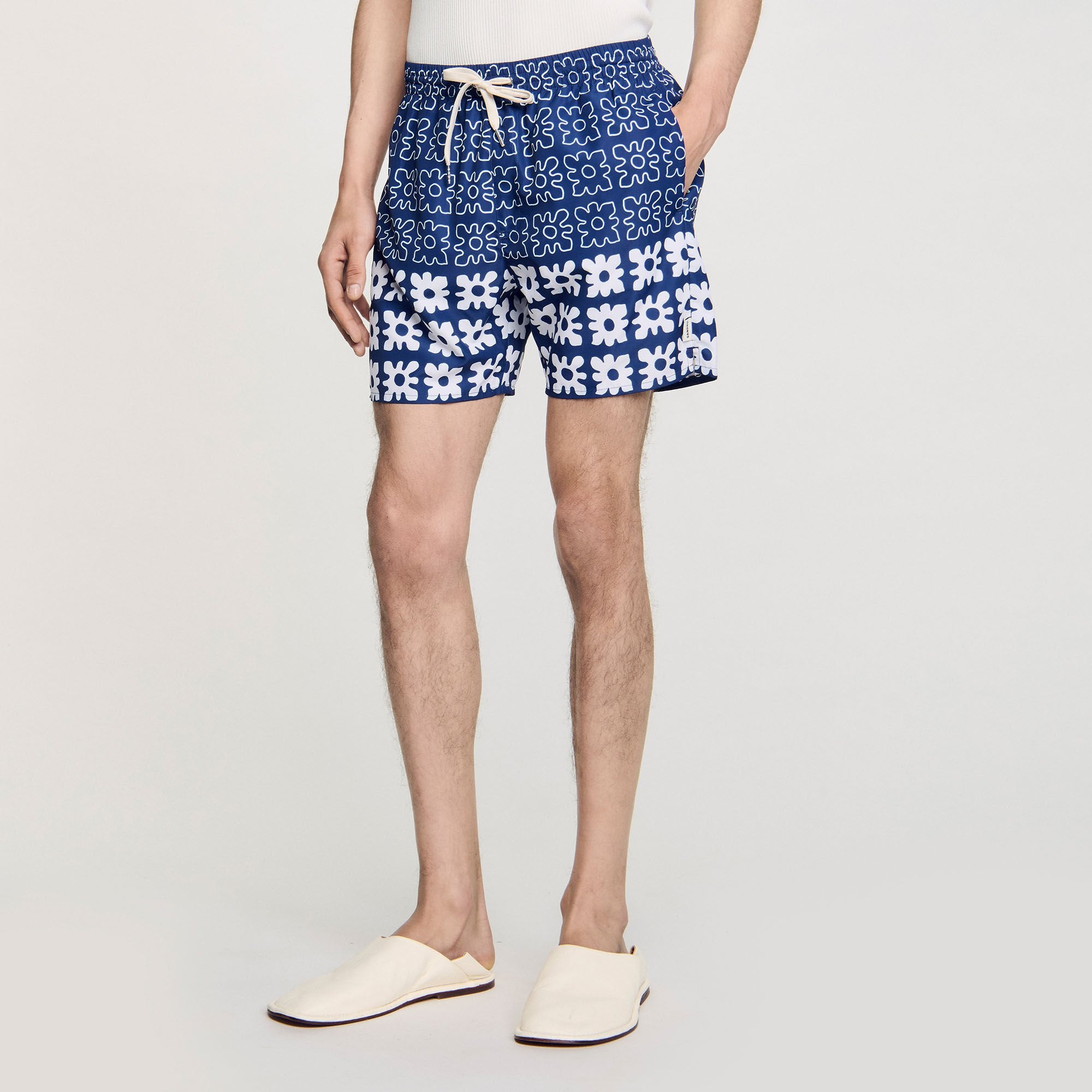 Floral print swim trunks Midnight Blue Sandro Men