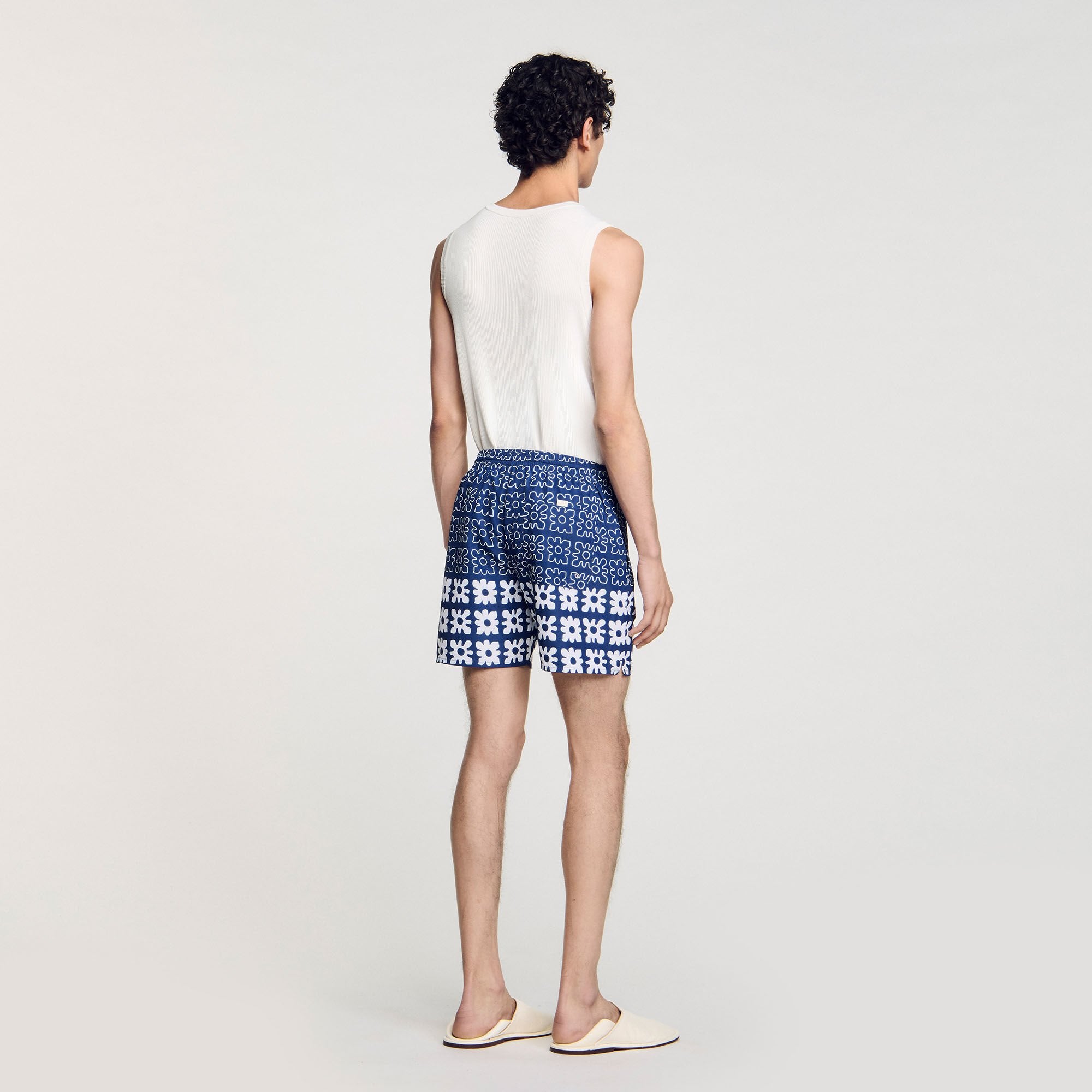 Floral print swim trunks Midnight Blue Sandro Men