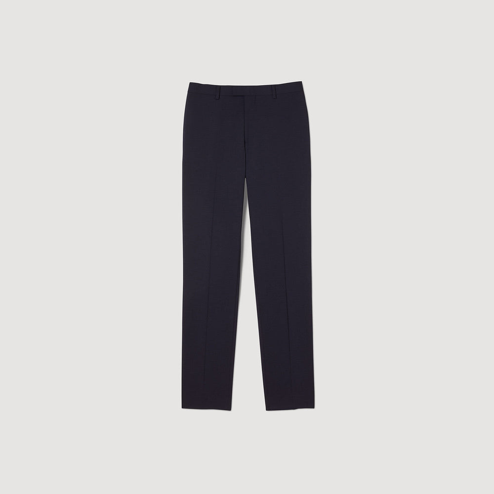Classic wool suit pants Navy Blue Sandro Men